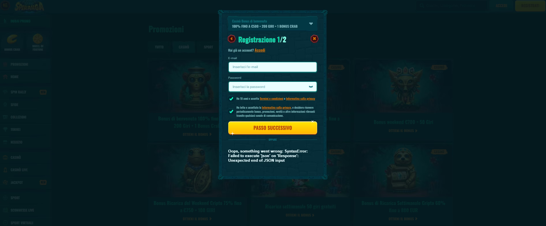 Registration Spinanga