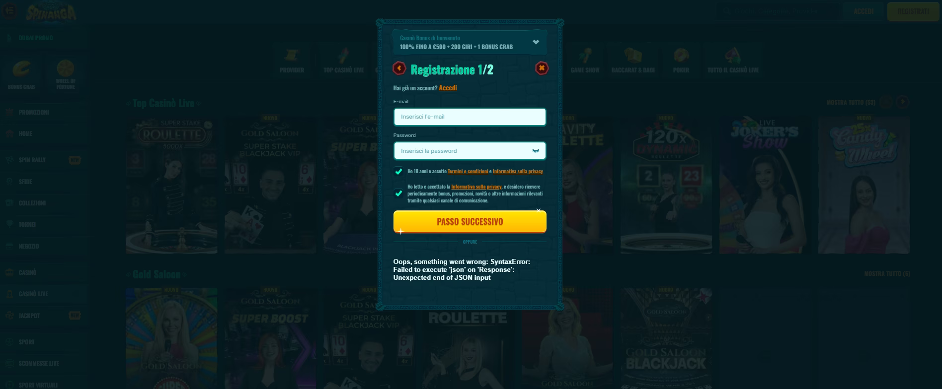 Registration Spinanga